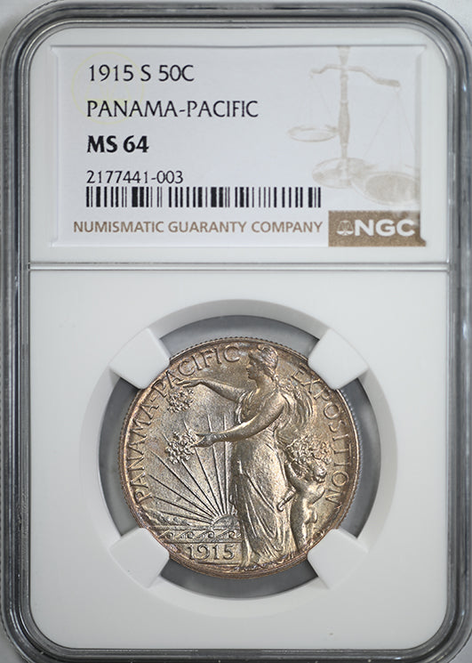 1915-S Panama Pacific Classic Commemorative Half Dollar 50C NGC MS64