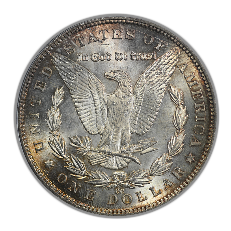 1890-CC Morgan Dollar $1 PCGS MS63 Reverse