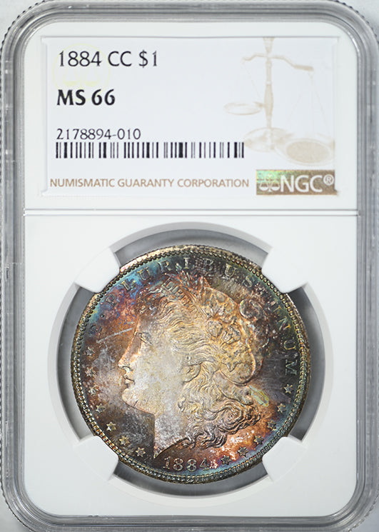 1884-CC Morgan Dollar $1 NGC MS66 - TONED!