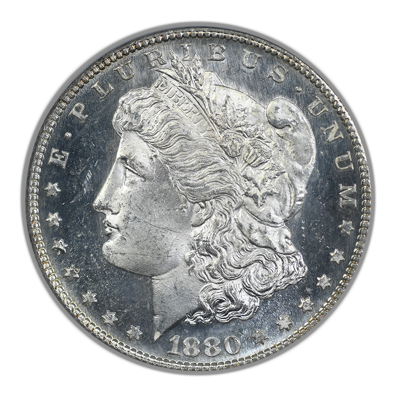 1880-S Morgan Dollar $1 PCGS MS64PL - Prooflike Obverse