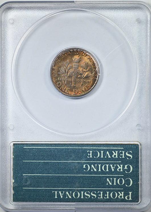 1951-S Roosevelt Dime 10C PCGS Rattler MS66 - TONED!