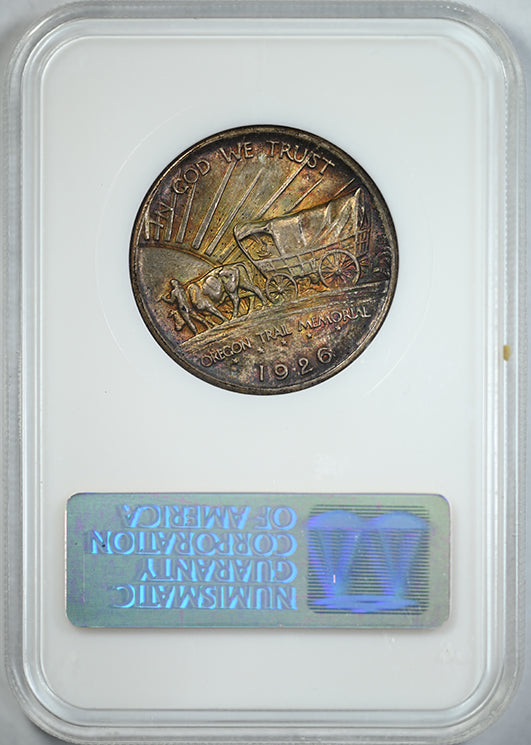 1926 Oregon Trail Classic Commemorative Half Dollar 50C NGC Fatty MS65 CAC - TONED!