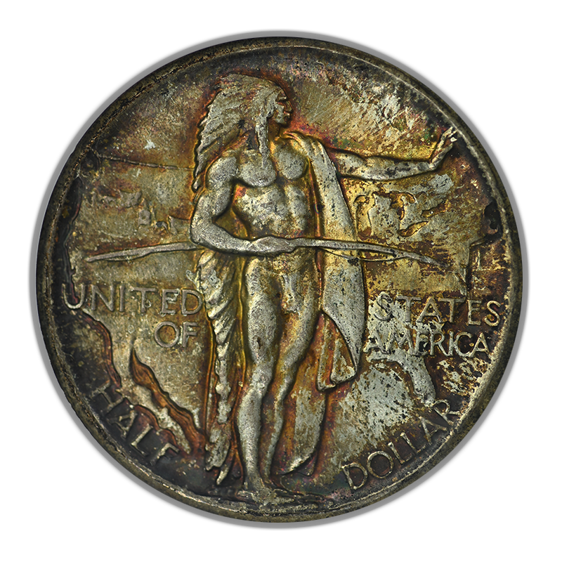 1926 Oregon Trail Classic Commemorative Half Dollar 50C NGC Fatty MS65 CAC - TONED!