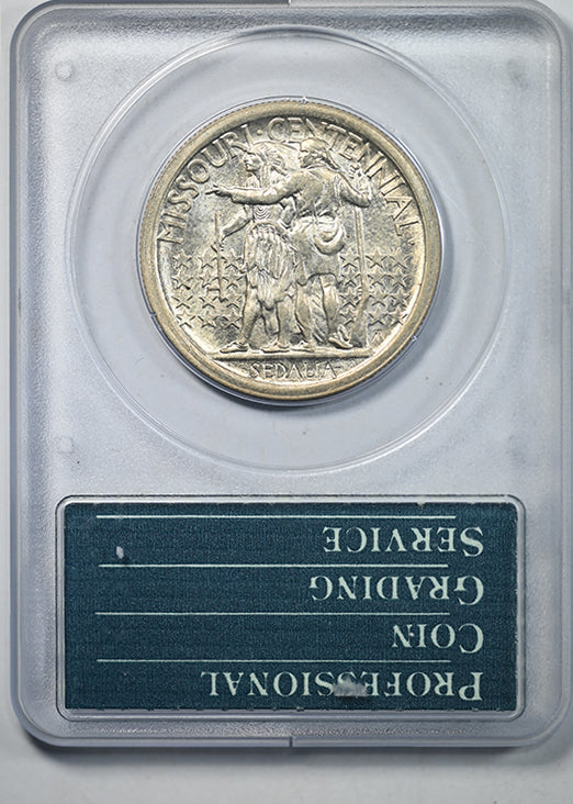 1921 Missouri Classic Commemorative Half Dollar 50C PCGS Rattler MS63 Reverse Slab