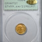 1922 Grant with Star Classic Commemorative Gold Dollar G$1 PCGS Rattler MS64 Gold CAC Obverse Slab