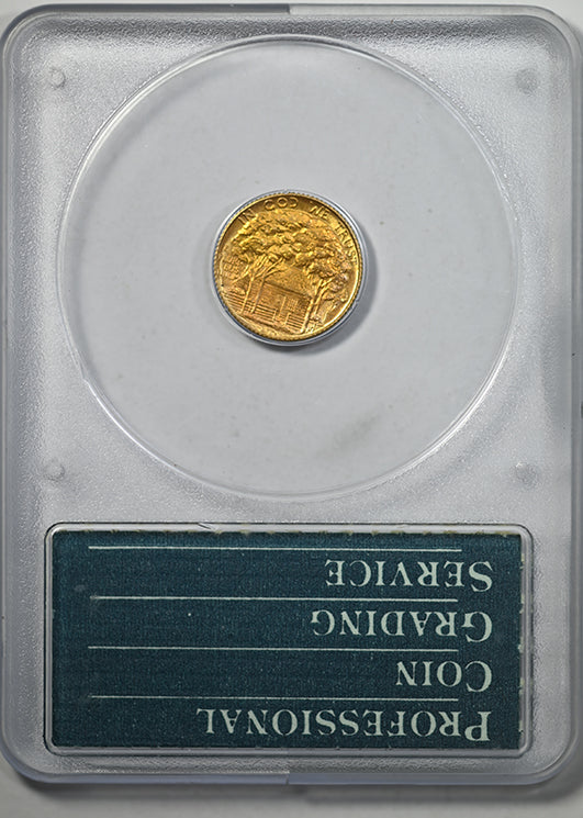 1922 Grant with Star Classic Commemorative Gold Dollar G$1 PCGS Rattler MS64 Gold CAC Reverse Slab