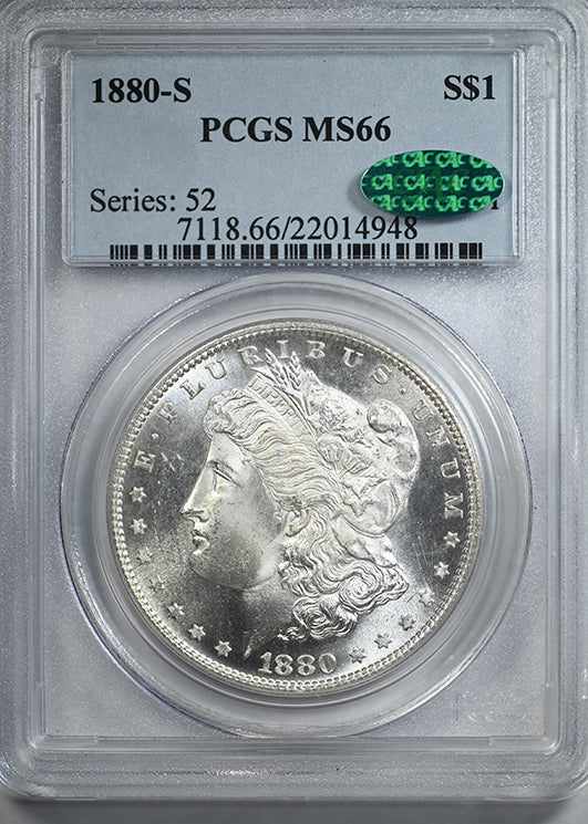 1880-S Morgan Dollar $1 PCGS MS66 CAC