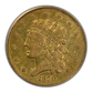 1836 Classic Head Gold Half Eagle $5 PCGS AU50 Obverse