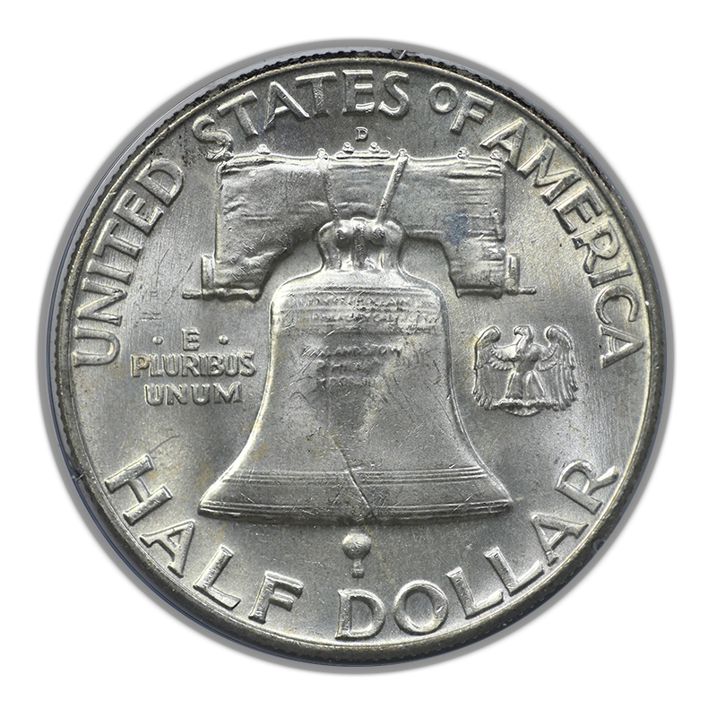 1961-D Franklin Half Dollar 50C PCGS Rattler MS64