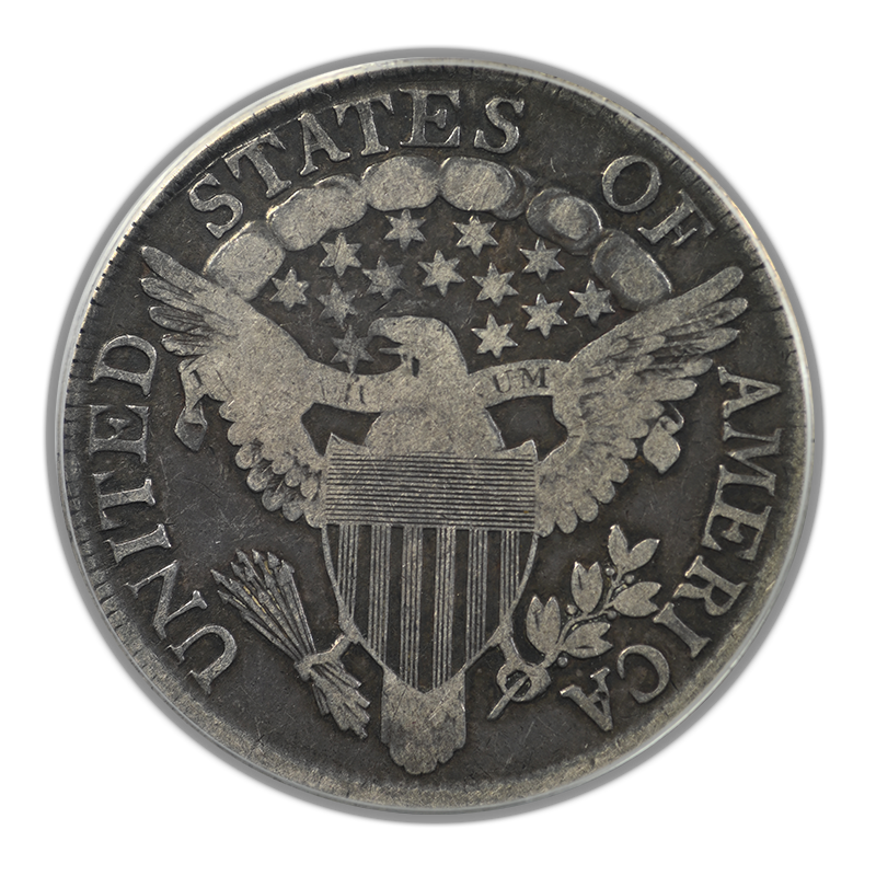 1806 Draped Bust Half Dollar 50C PCGS F15 CAC - Pointed 6, Stem