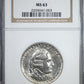 1927 Vermont Classic Commemorative Half Dollar 50C NGC MS63