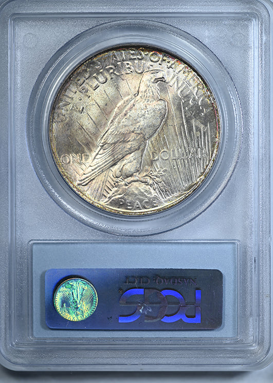 1922 Peace Dollar $1 PCGS MS63 - TONED!