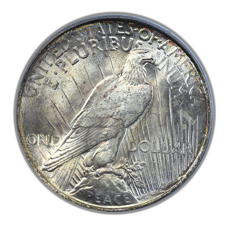 1922 Peace Dollar $1 PCGS MS63 - TONED!