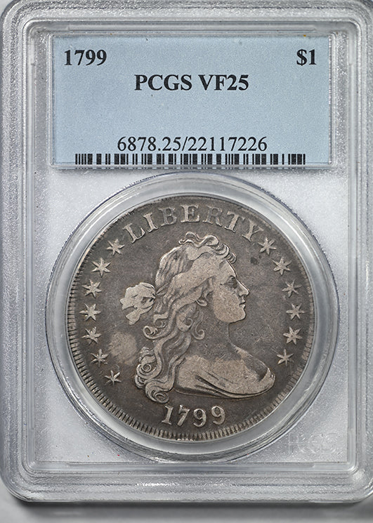 1799 Draped Bust Dollar $1 PCGS VF25
