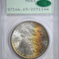 1886 Morgan Dollar $1 PCGS Rattler MS63 CAC - RAINBOW TONED!