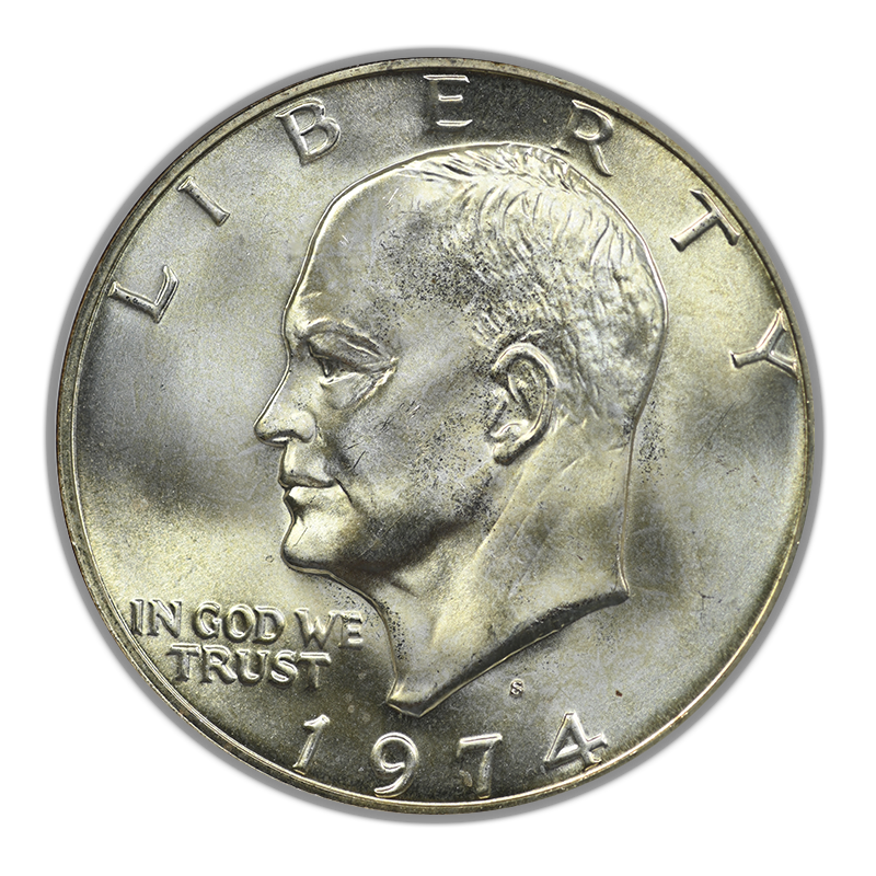 1974-S Silver Eisenhower Ike Dollar $1 NGC MS66 CAC