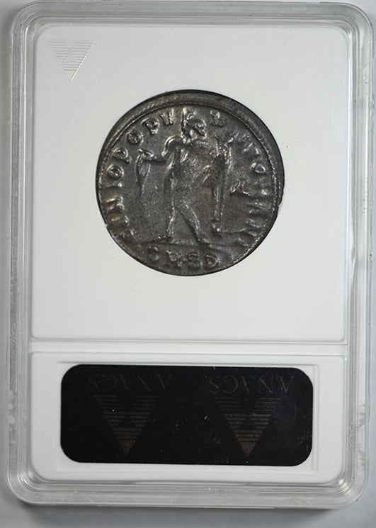 AD 305-311 Roman Galerius AE Follis ANACS Soapbox XF40