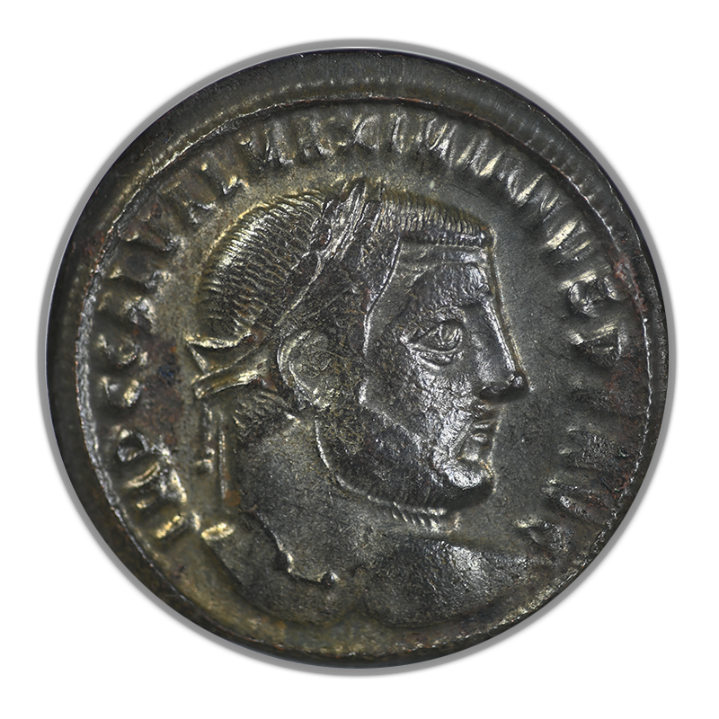 AD 305-311 Roman Galerius AE Follis ANACS Soapbox XF40