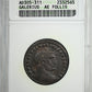 AD 305-311 Roman Galerius AE Follis ANACS Soapbox XF40