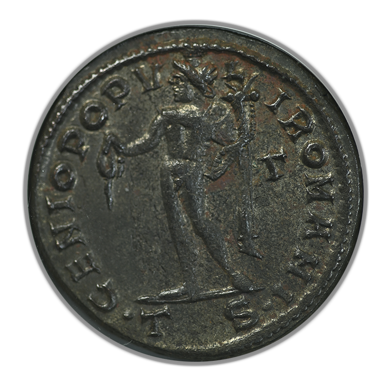 AD 305-311 Roman Empire Galerius AE Follis ANACS Soapbox AU50  Reverse