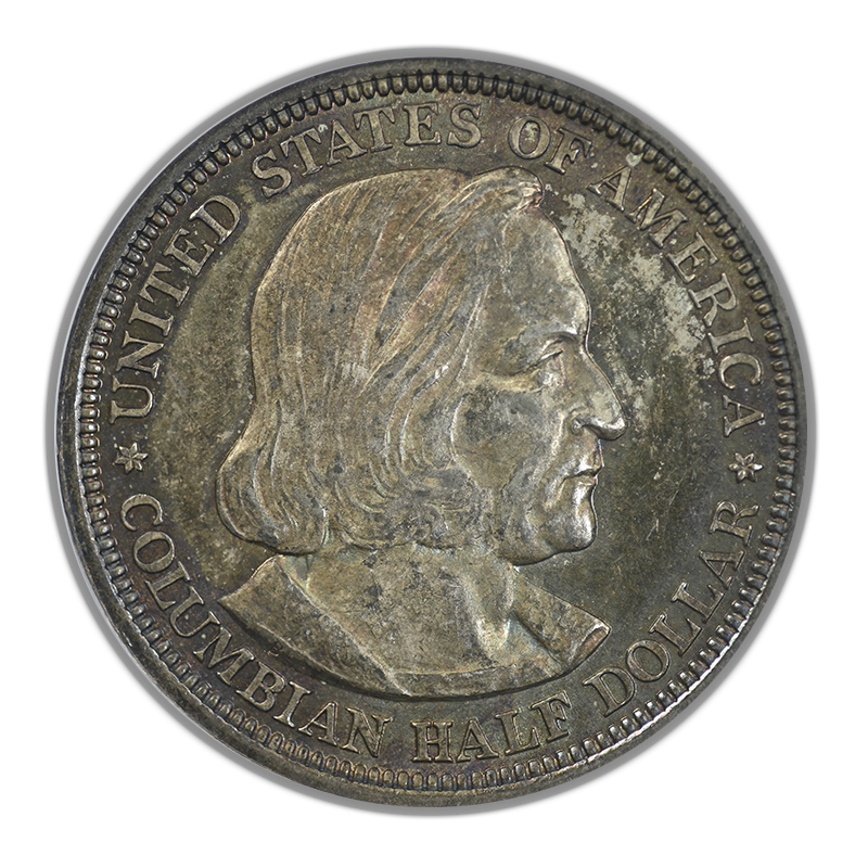 1893 Columbian Exposition Classic Commemorative Half Dollar 50C NGC Fatty MS62PL CAC - Prooflike - TONED!