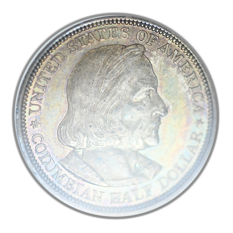 1893 Columbian Exposition Classic Commemorative Half Dollar 50C NGC Fatty MS62PL CAC - Prooflike - TONED!