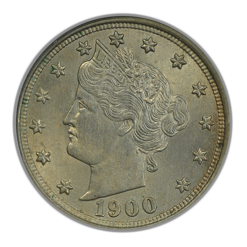 1900 Liberty V-Nickel 5C ANACS Soapbox MS64