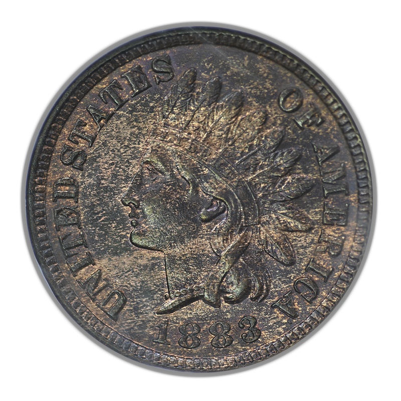 1883 Indian Head Cent 1C NGC Fatty MS64BN CAC