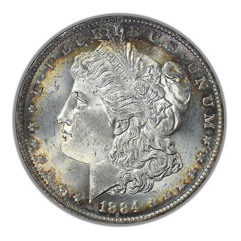 1884-O Morgan Dollar $1 NGC Fatty MS64 CAC - TONED!