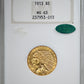 1913 Indian Head Gold Half Eagle $5 NGC Fatty MS63 CAC