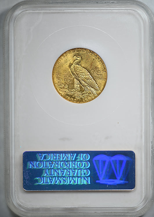 1913 Indian Head Gold Half Eagle $5 NGC Fatty MS63 CAC