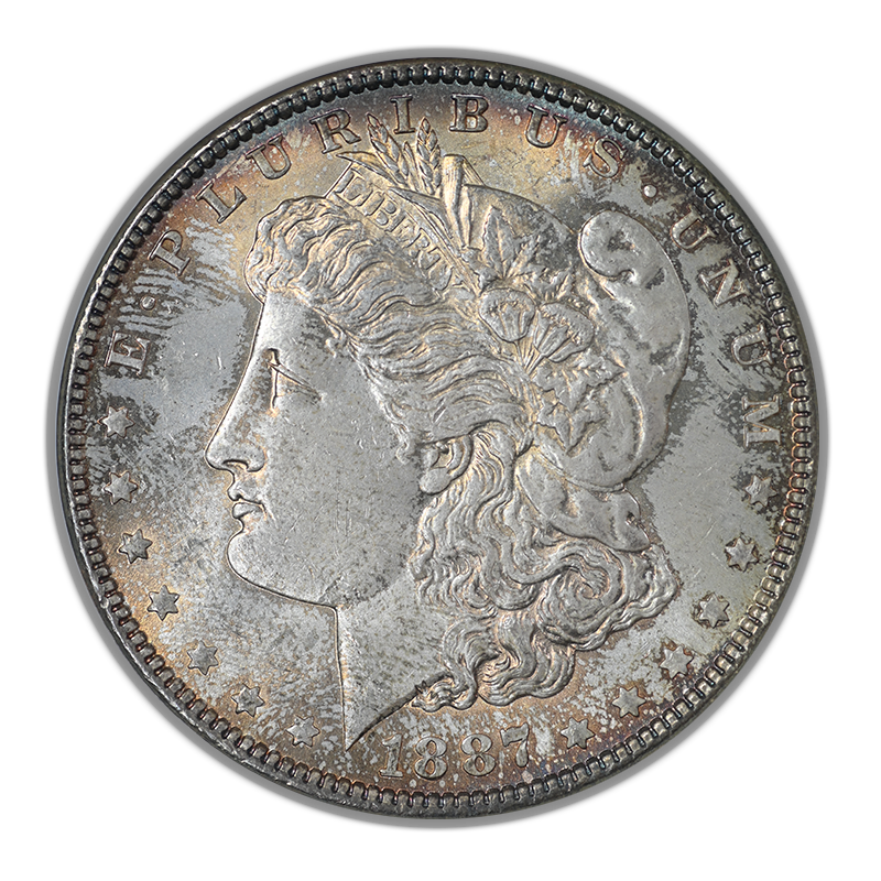 1887 Morgan Dollar $1 NGC Fatty MS64