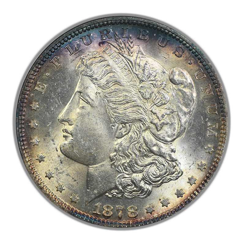 1878 Reverse of 1879 Morgan Dollar $1 ANACS Soapbox MS63 - TONED!
