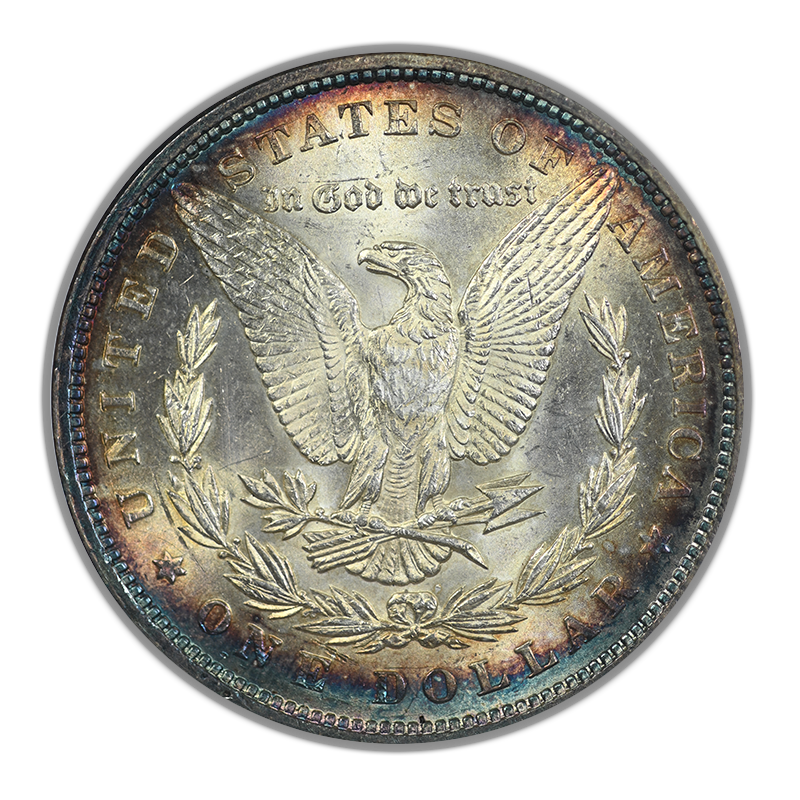 1878 Reverse of 1879 Morgan Dollar $1 ANACS Soapbox MS63 - TONED!