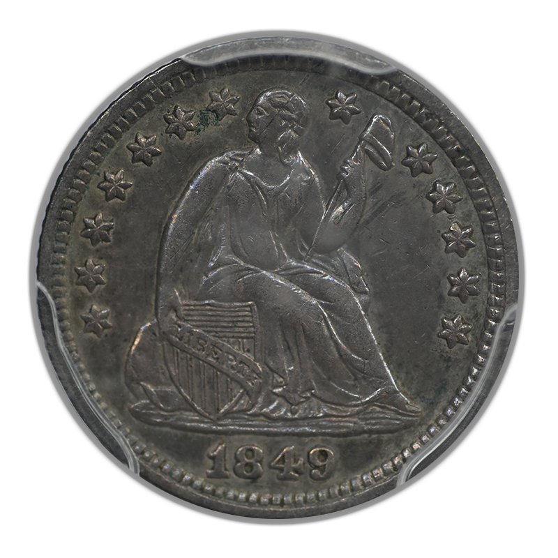 1849 Liberty Seated Half Dime H10C PCGS AU50