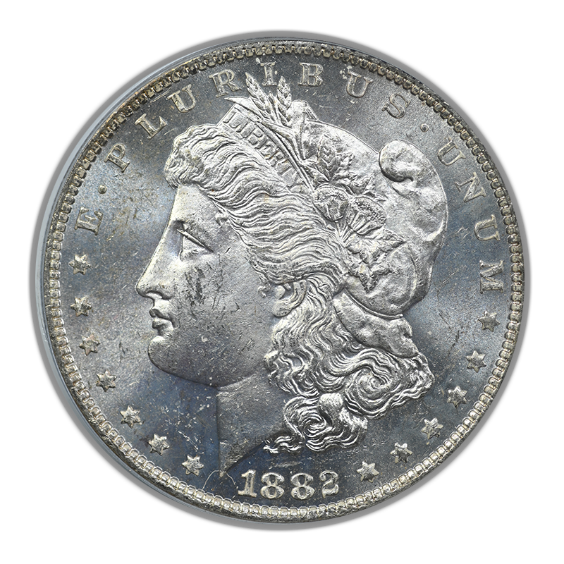 1882-O Morgan Dollar $1 PCGS MS63PL OGH - Proof Like Obverse