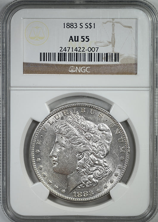 1883-S Morgan Dollar $1 NGC AU55