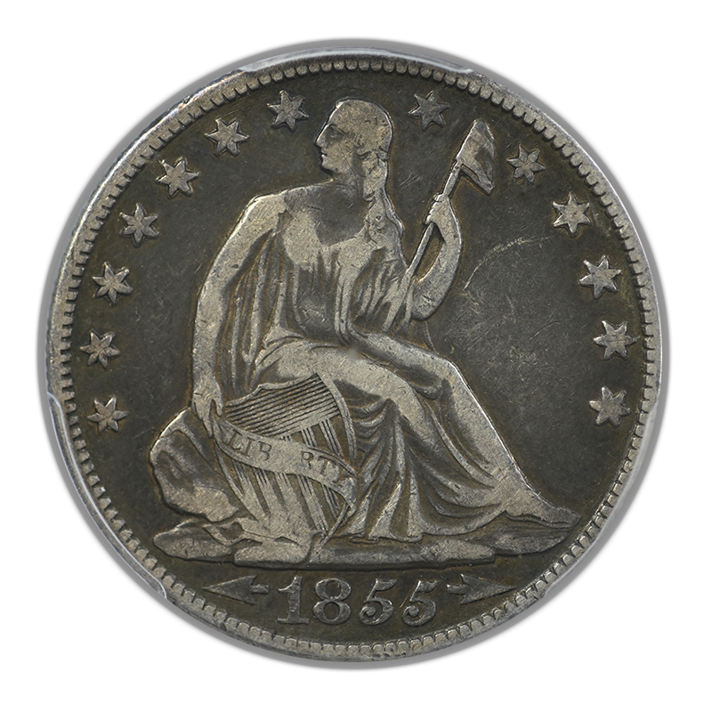 1855-O Liberty Seated Half Dollar 50C PCGS F15 - Arrows