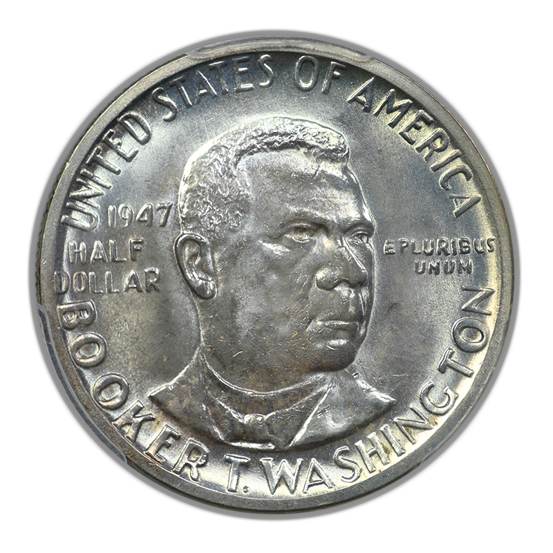 1947 Booker T. Washington Classic Commemorative Half Dollar 50C PCGS MS63 Gold CAC