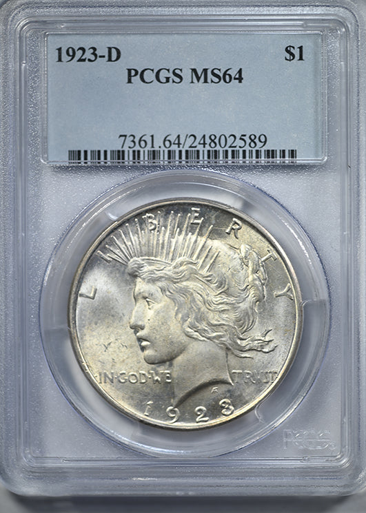 1923-D Peace Dollar $1 PCGS MS64
