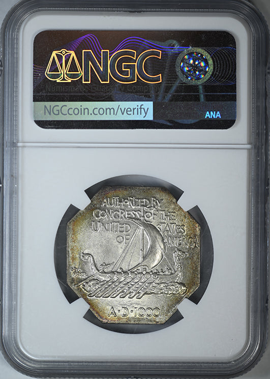 1925 Norse American Centennial Silver Medal NGC MS66 Thick Planchet