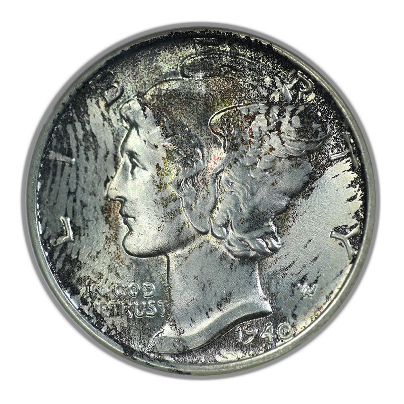 1940 Mercury Dime 10C NGC Fatty MS66FB CAC - Full Bands