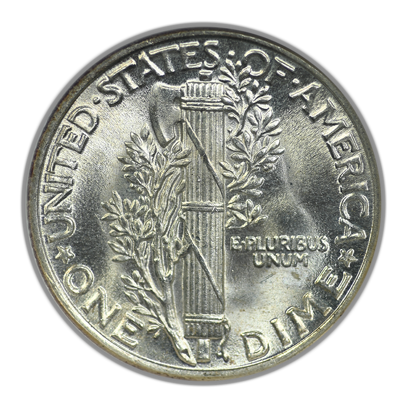 1938 Mercury Dime 10C NGC MS66