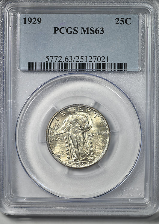 1929 Standing Liberty Quarter 25C PCGS MS63
