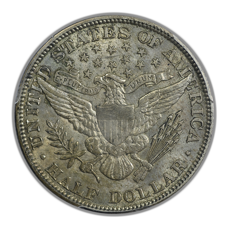 1912 Barber Half Dollar 50C PCGS AU58 CAC Reverse