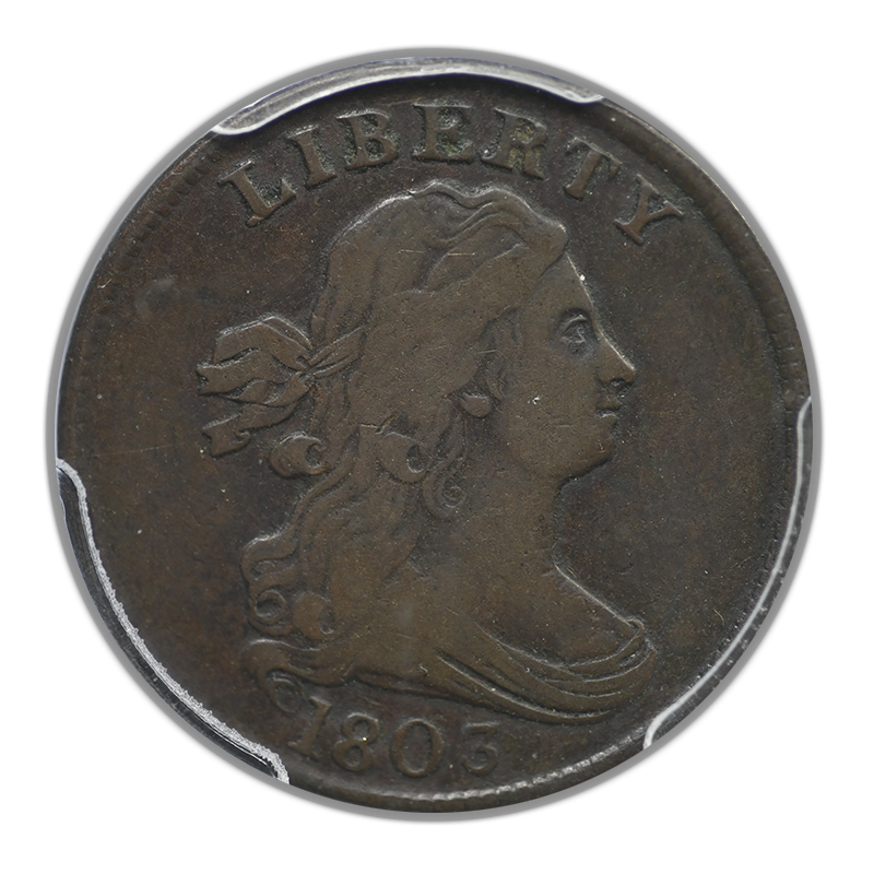 1803 Draped Bust Half Cent 1/2C PCGS VF25
