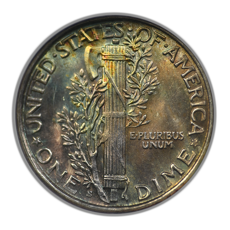 1928-S Mercury Dime 10C NGC MS64