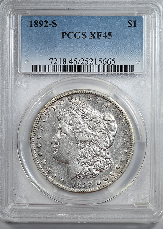 1892-S Morgan Dollar $1 PCGS XF45