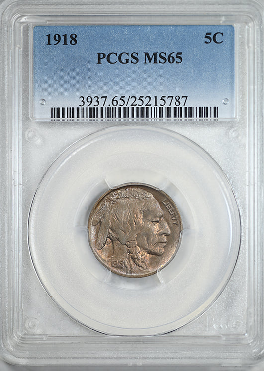 1918 Buffalo Nickel 5C PCGS MS65