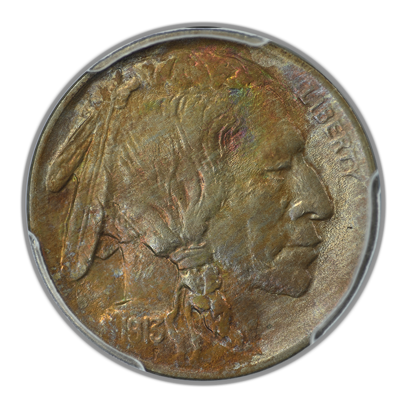 1913 Type 1 Buffalo Nickel 5C PCGS MS64 - TONED!